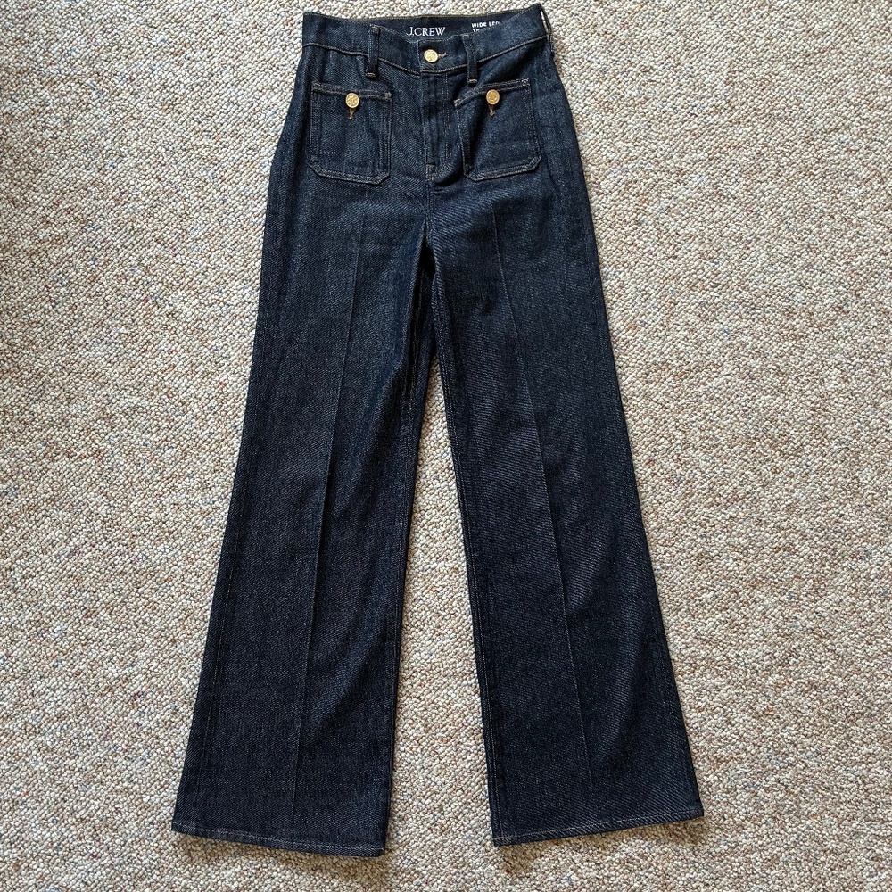 J Crew Wide Leg Sailor Jeans Size 24